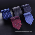 Men's Classic Stripe Jacquard Woven Silk Wedding Custom Logo Tie Solid Formal Party Suit Necktie